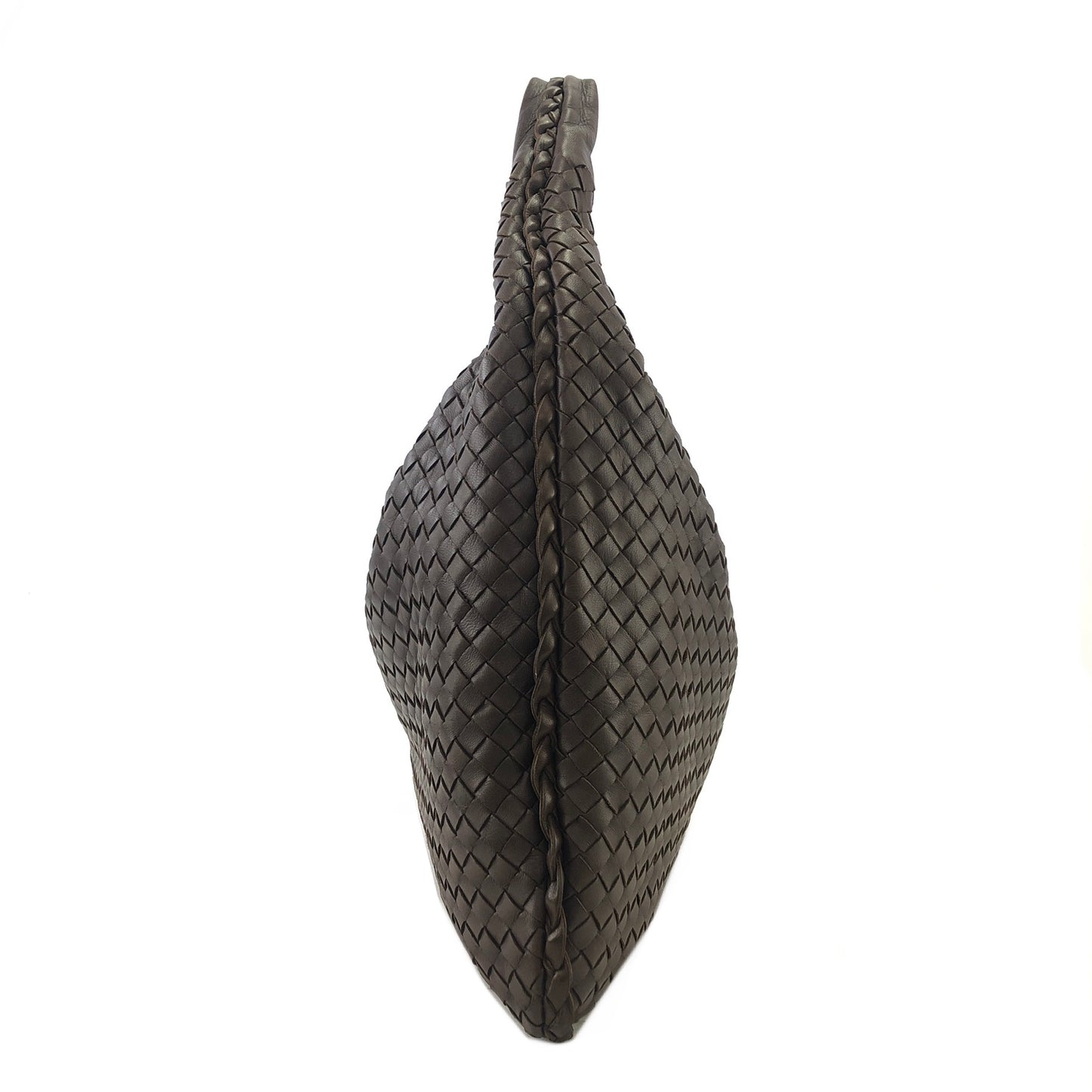 Bottega Veneta Intrecciato Leather Shoulder Hobobag Brown Vintage dcau45