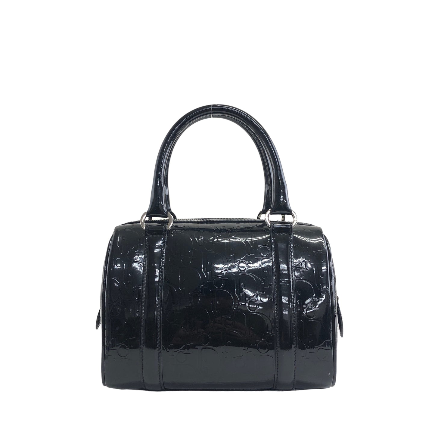 Christian Dior Trotter 漆皮手袋波士頓包黑色復古 ckzjdp