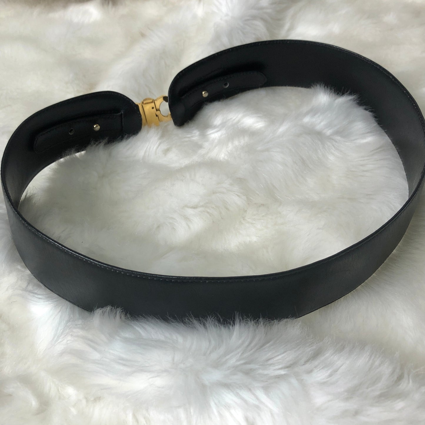 CELINE Triomphe 腰帶 黑色 復古 fvi2pj