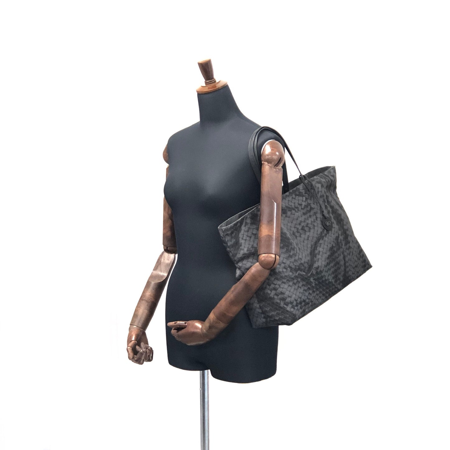 Bottega Veneta Intrecciolusion Nylon Totebag Black Vintage 27eewf