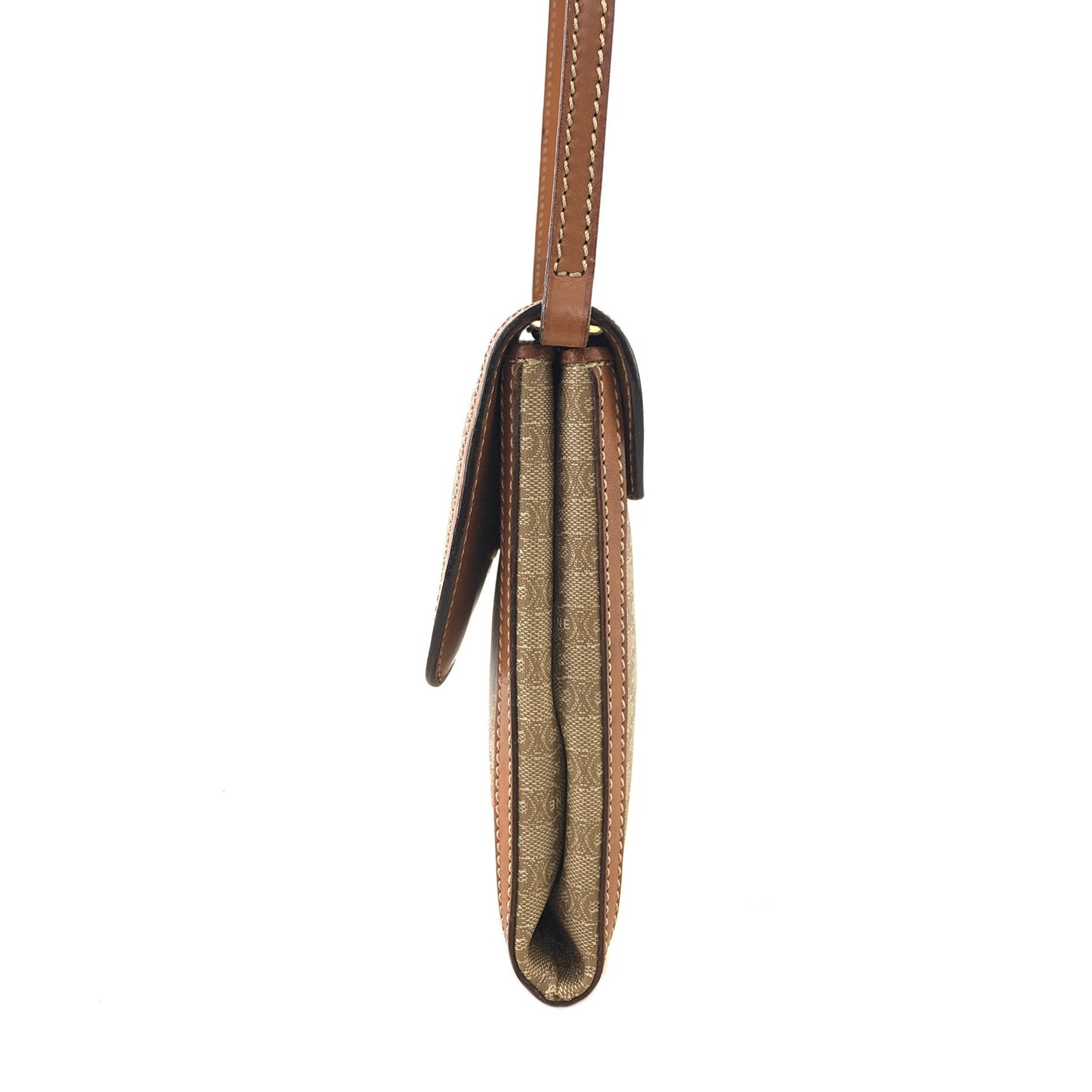 CELINE Macadam Blason Shoulder bag Beige Vintage 45hti2