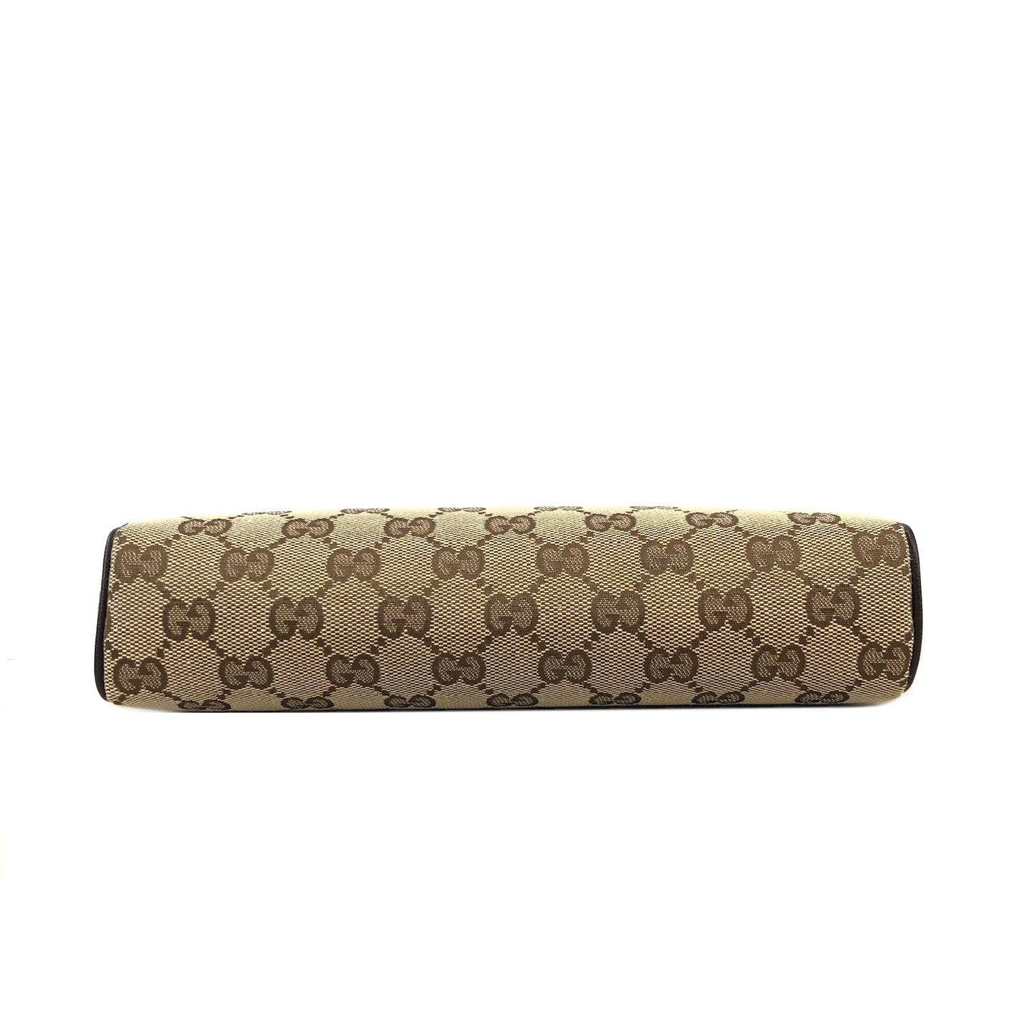 GUCCI Abbey D-Ring Canvas Handbag Brown Vintage hxy2td