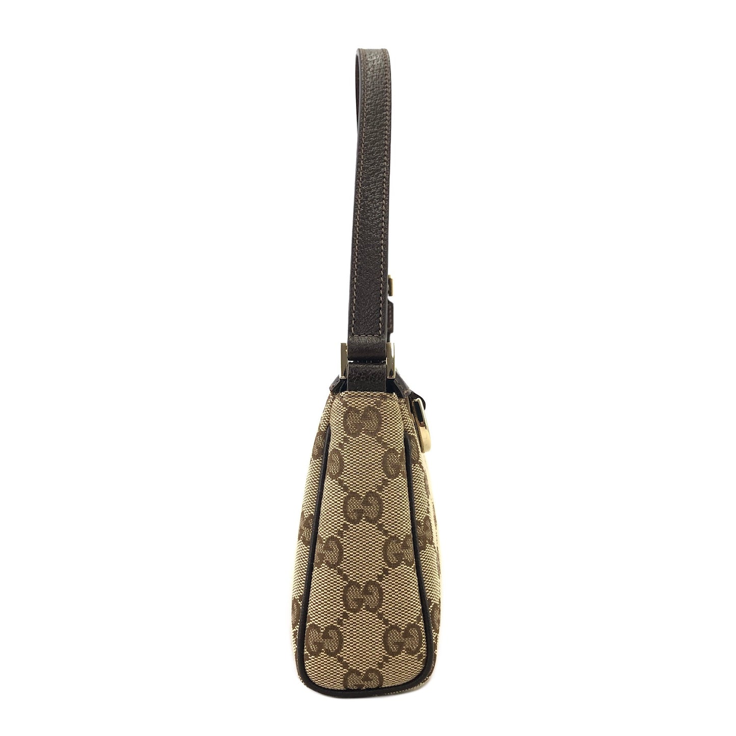 GUCCI Abbey D-Ring Canvas Handbag Brown Vintage hxy2td