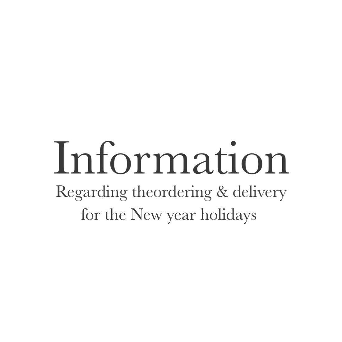 About business days for the year-end and New Year holidays