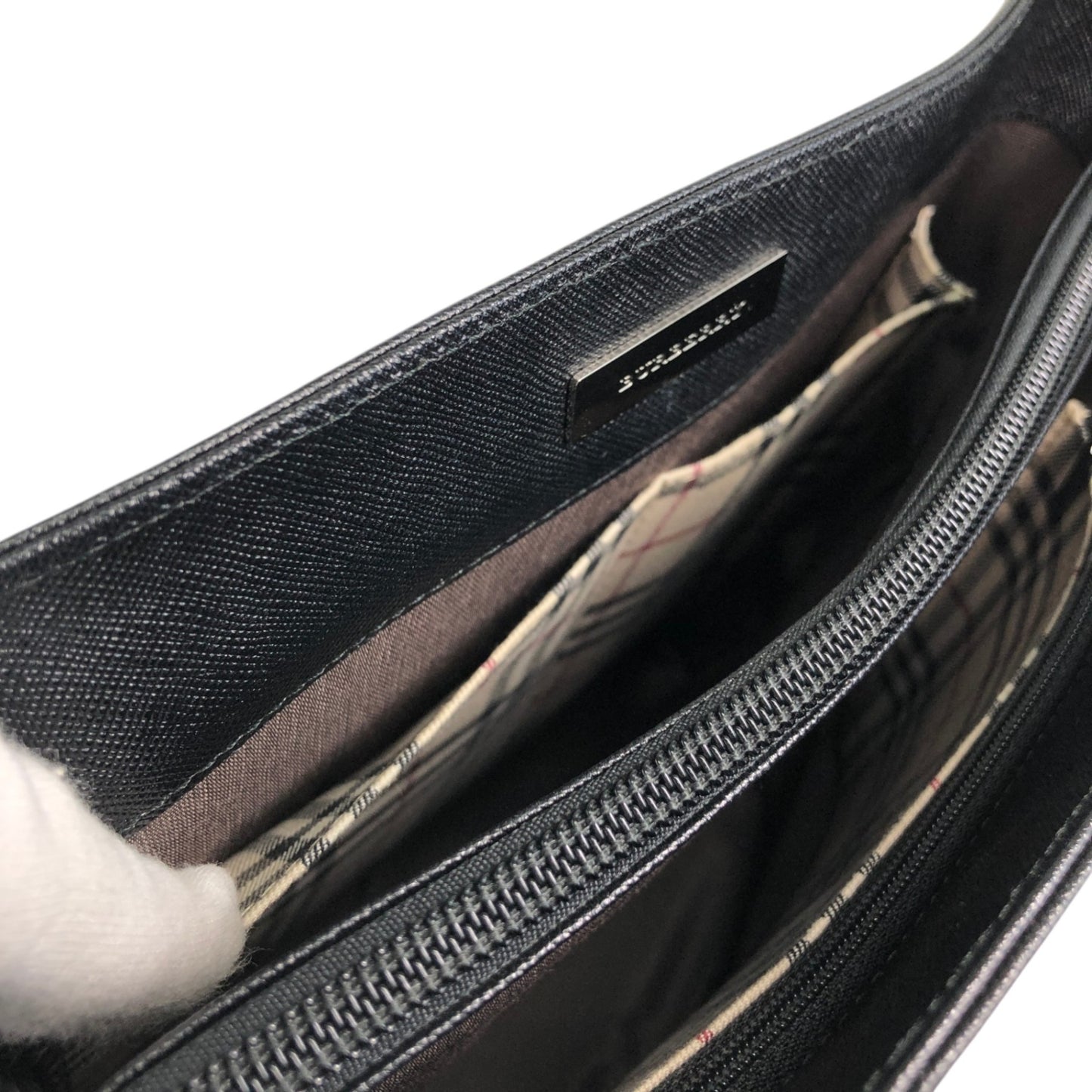 BURBERRY Logo Totebag Black Vintage ykuyii