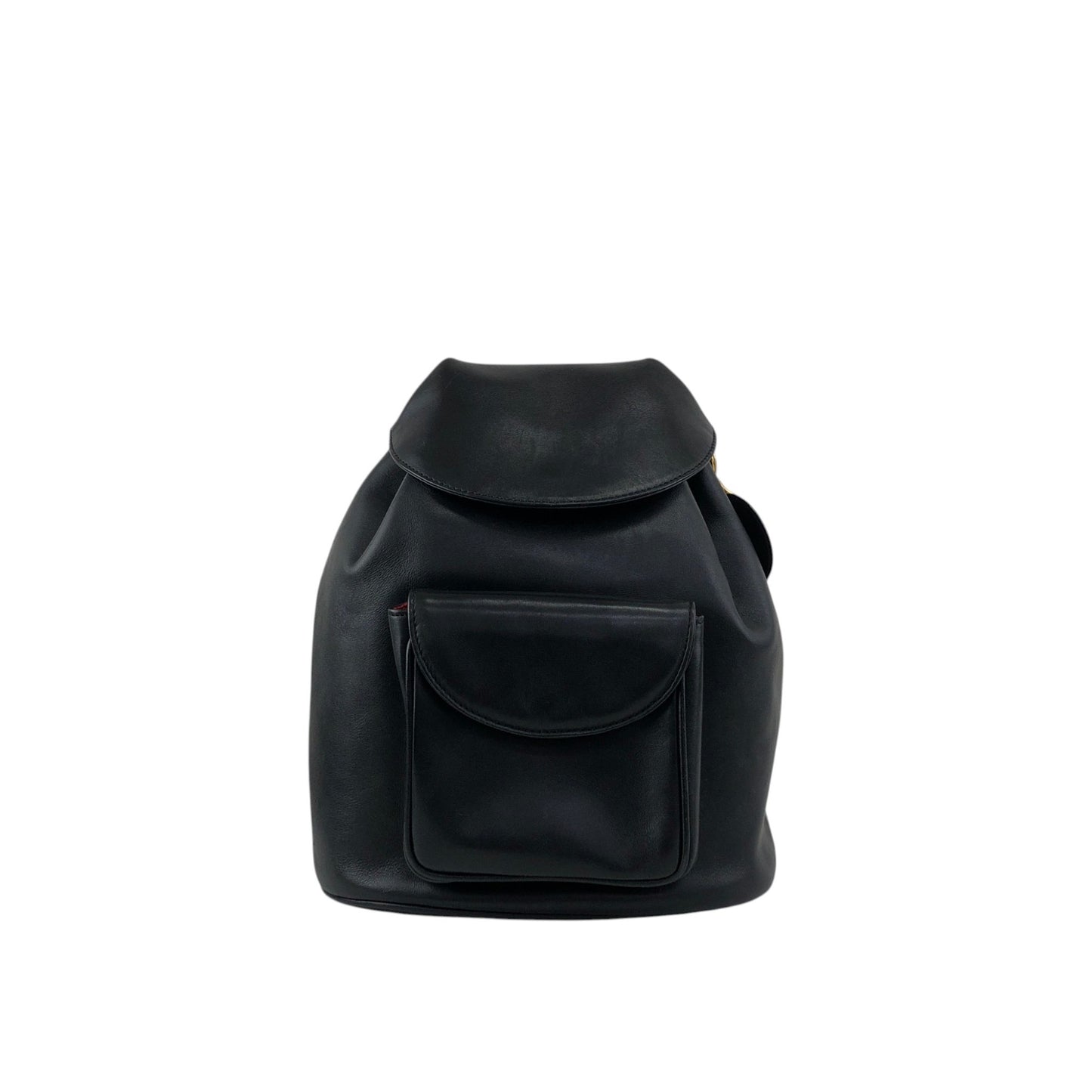Christian Dior Logo Charm Backpack Black Vintage i8y5w2