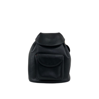 Christian Dior Logo Charm Backpack Black Vintage i8y5w2