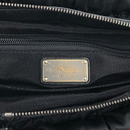 Salvatore Ferragamo Ribbon Handbag Black Vintage xucsbe