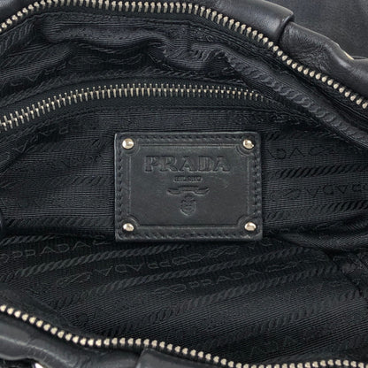 PRADA Logo Shoulder bag Black Vintage en8d2i