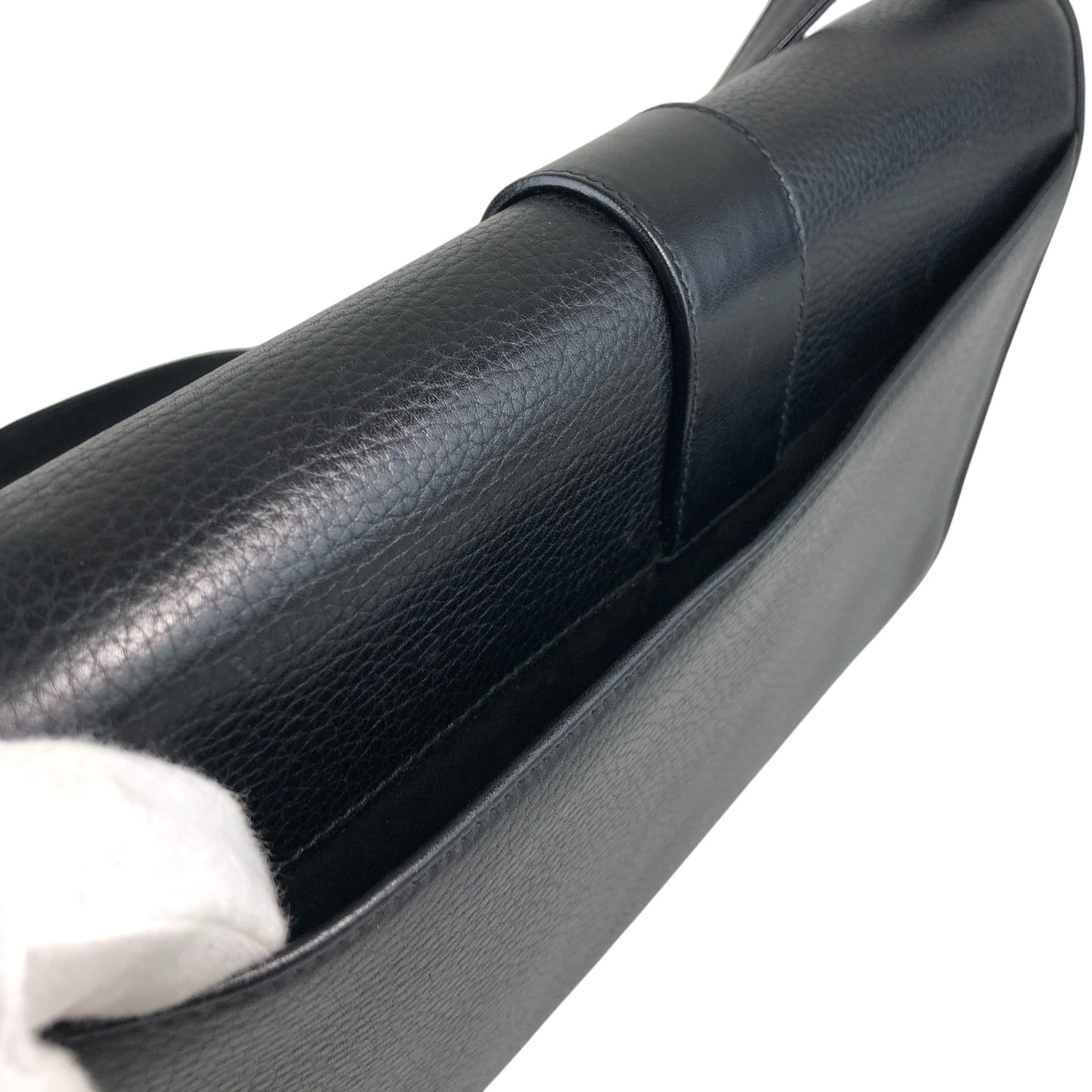 GUCCI Front Buckle Shoulder bag Black Vintage zbczdz