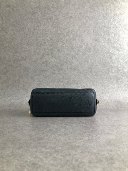 PRADA Logo Small Chain Handbag Navy Vintage vycuvh