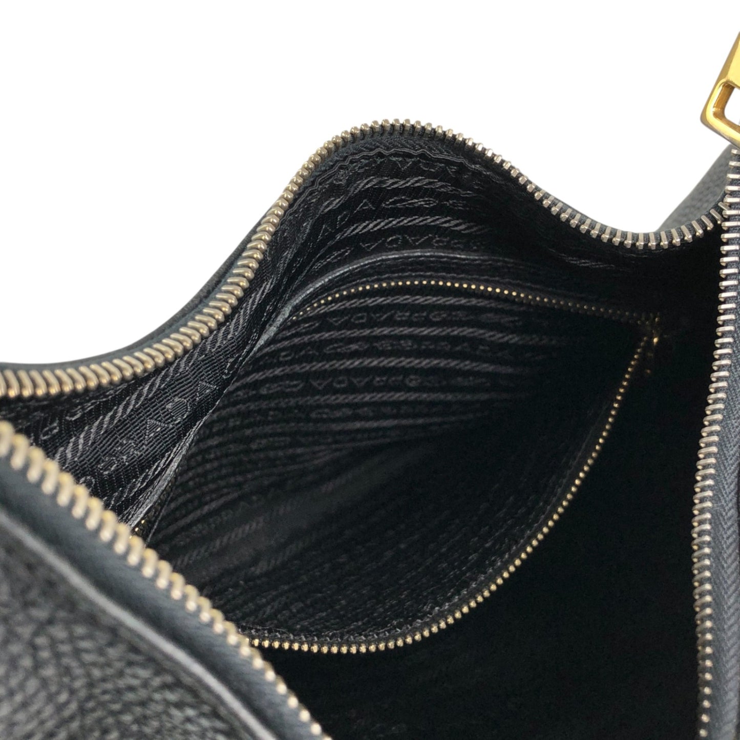 PRADA Logo Shoulder bag Black Vintage 85ce8c