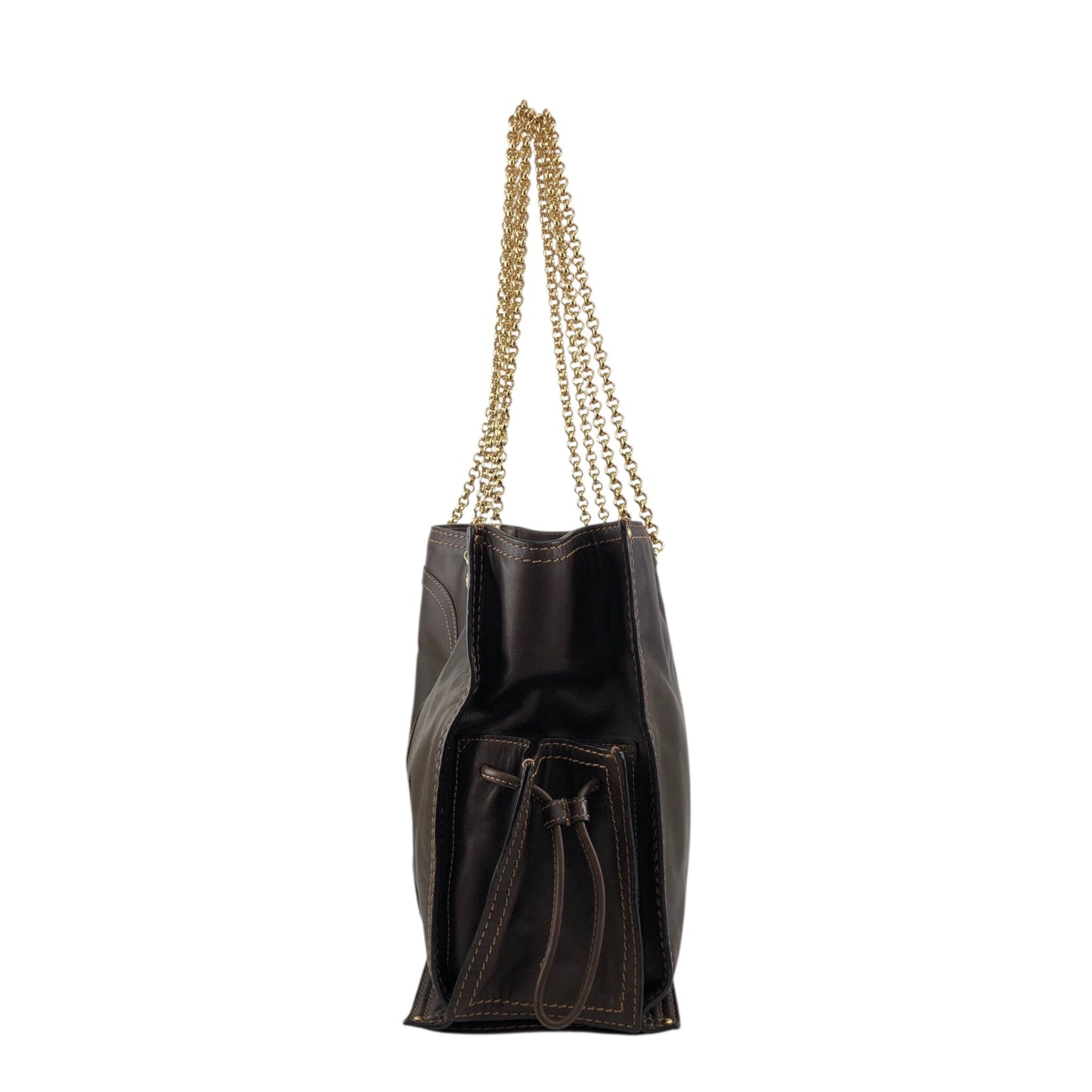 LOEWE Logo Chain Totebag Brown Vintage xy3fjn