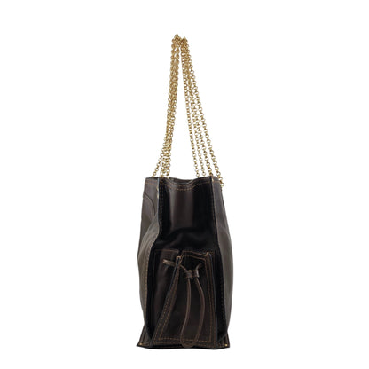 LOEWE Logo Chain Totebag Brown Vintage xy3fjn