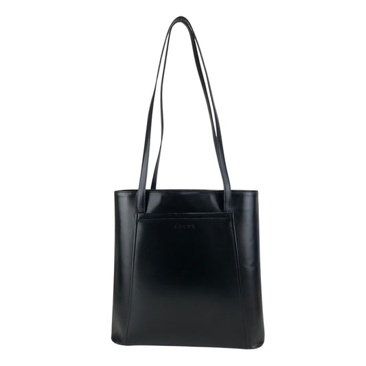LOEWE Logo Embossed Shoulder bag Black Vintage pyktz8