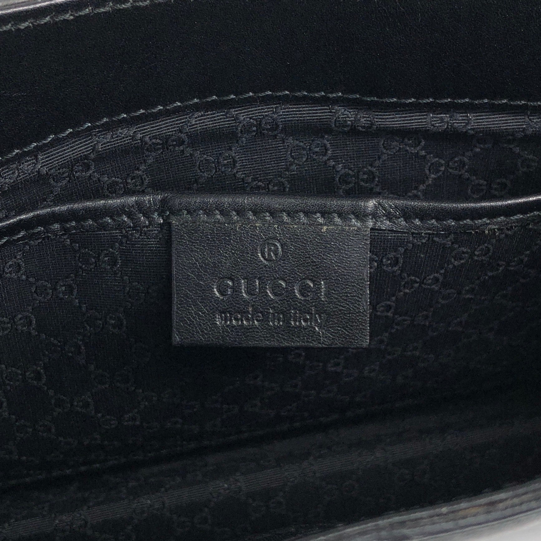 GUCCI Logo Shoulder bag Black Vintage 5yfah2 – VintageShop solo