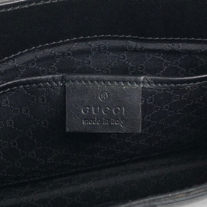 GUCCI Logo Shoulder bag Black Vintage 5yfah2