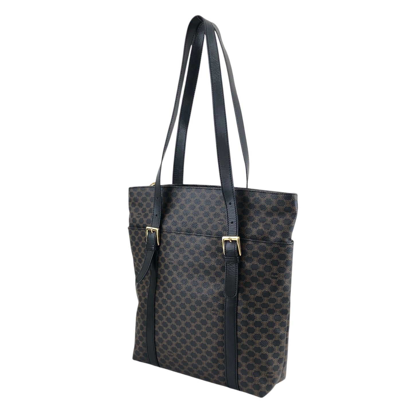 CELINE Macadam Shoulder bag Black Vintage xhkb75