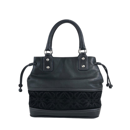 LOEWE Anagram Handbag Black Vintage f2nkhu