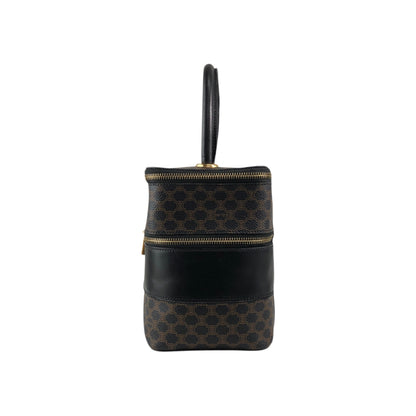 CELINE Macadam Triomphe Handbag Vanity bag Black Vintage utd2i7