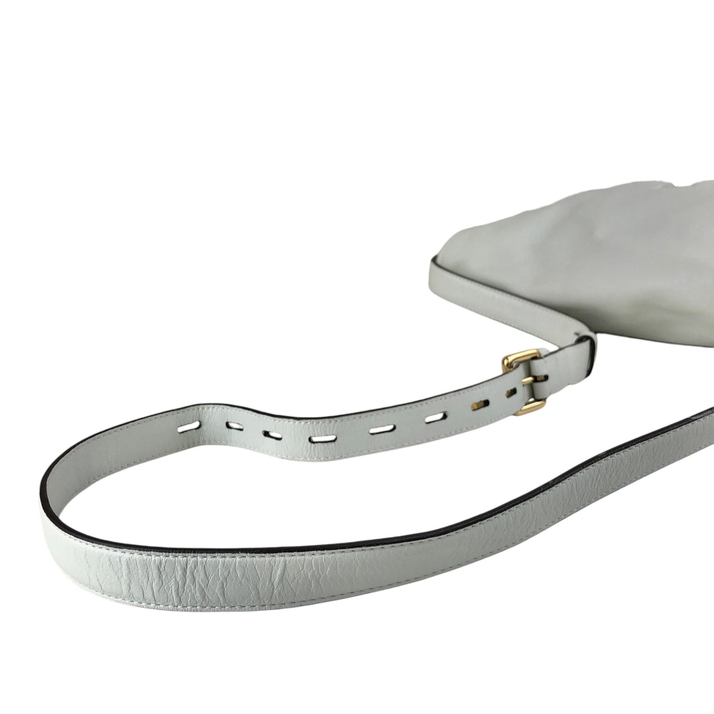 LOEWE Logo Embossed Shoulder bag White Vintage zpjrde