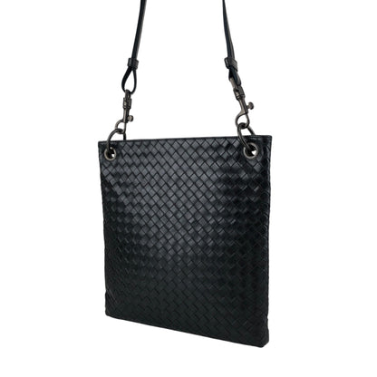 Bottega Veneta Intrecciato Shoulder bag Black Vintage zn3au7