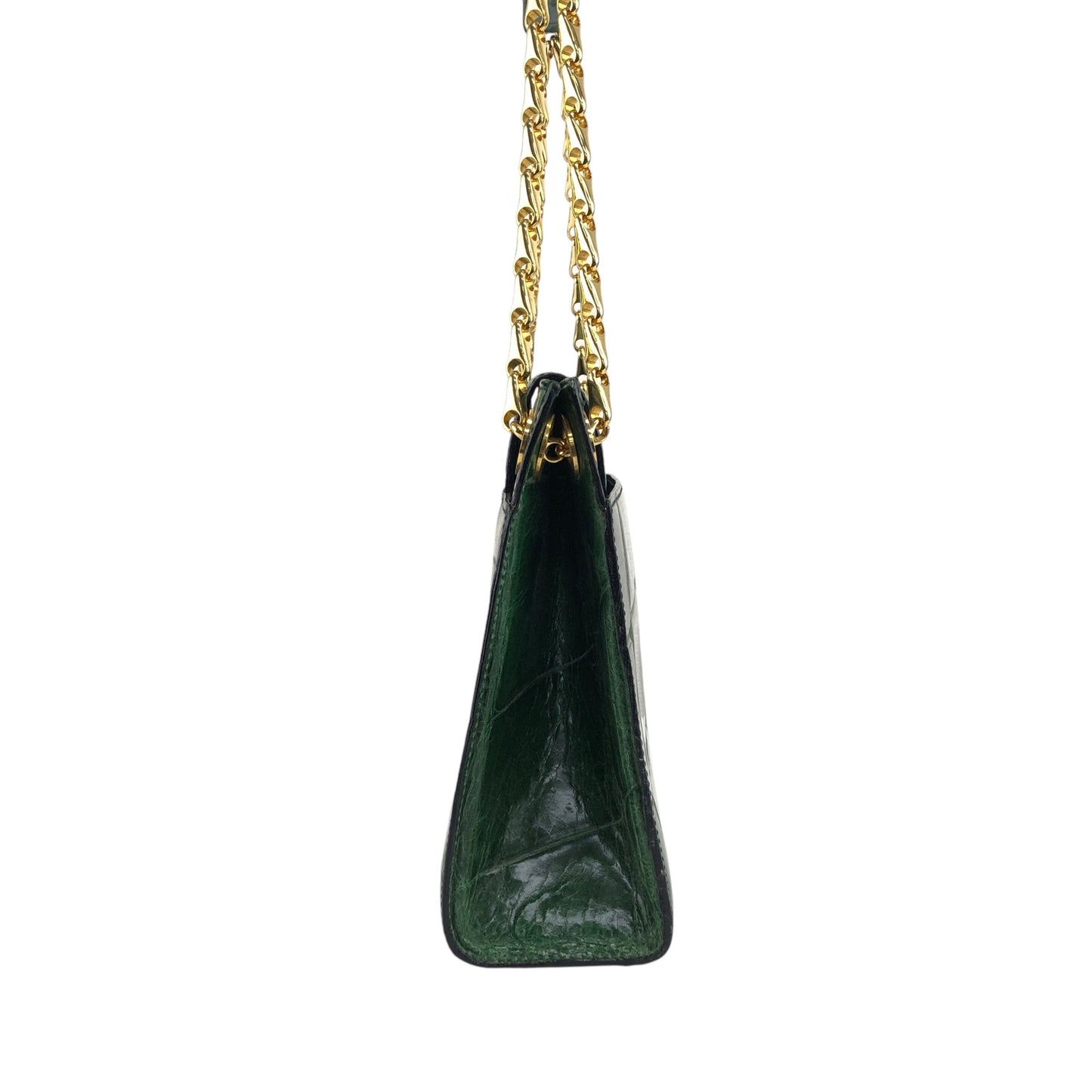 CELINE Chain Shoulder bag Green Vintage dwbc7x