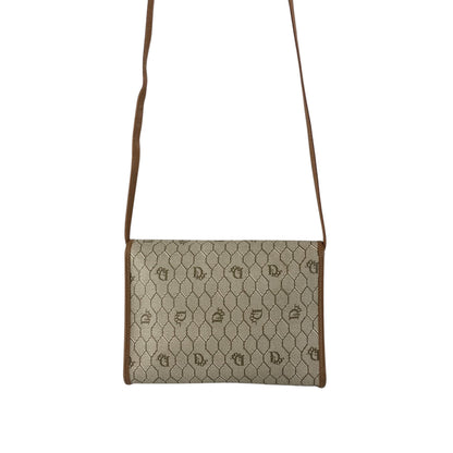 Christian Dior Honeycomb Pattern Logo Shoulder bag Beige Vintage zjd4wh