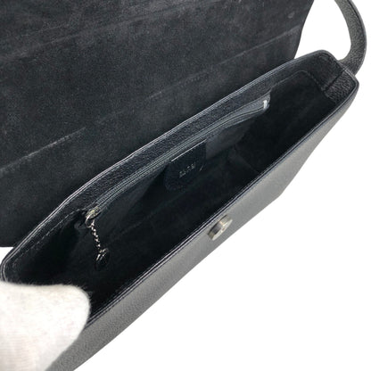 GUCCI Logo Shoulder bag Black Vintage 33amgr