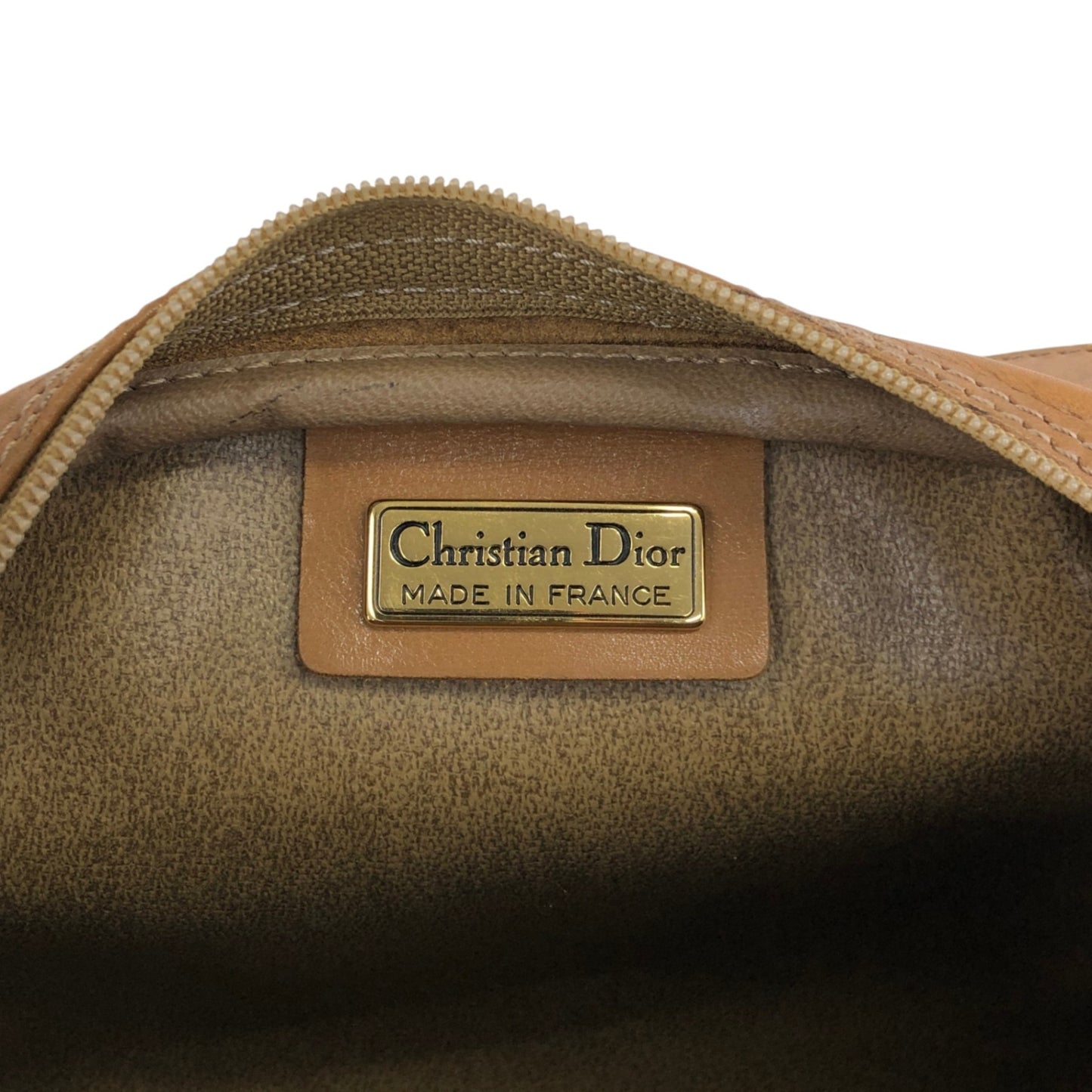 Christian Dior Honeycomb Pattern Shoulder bag Beige Vintage 72arme