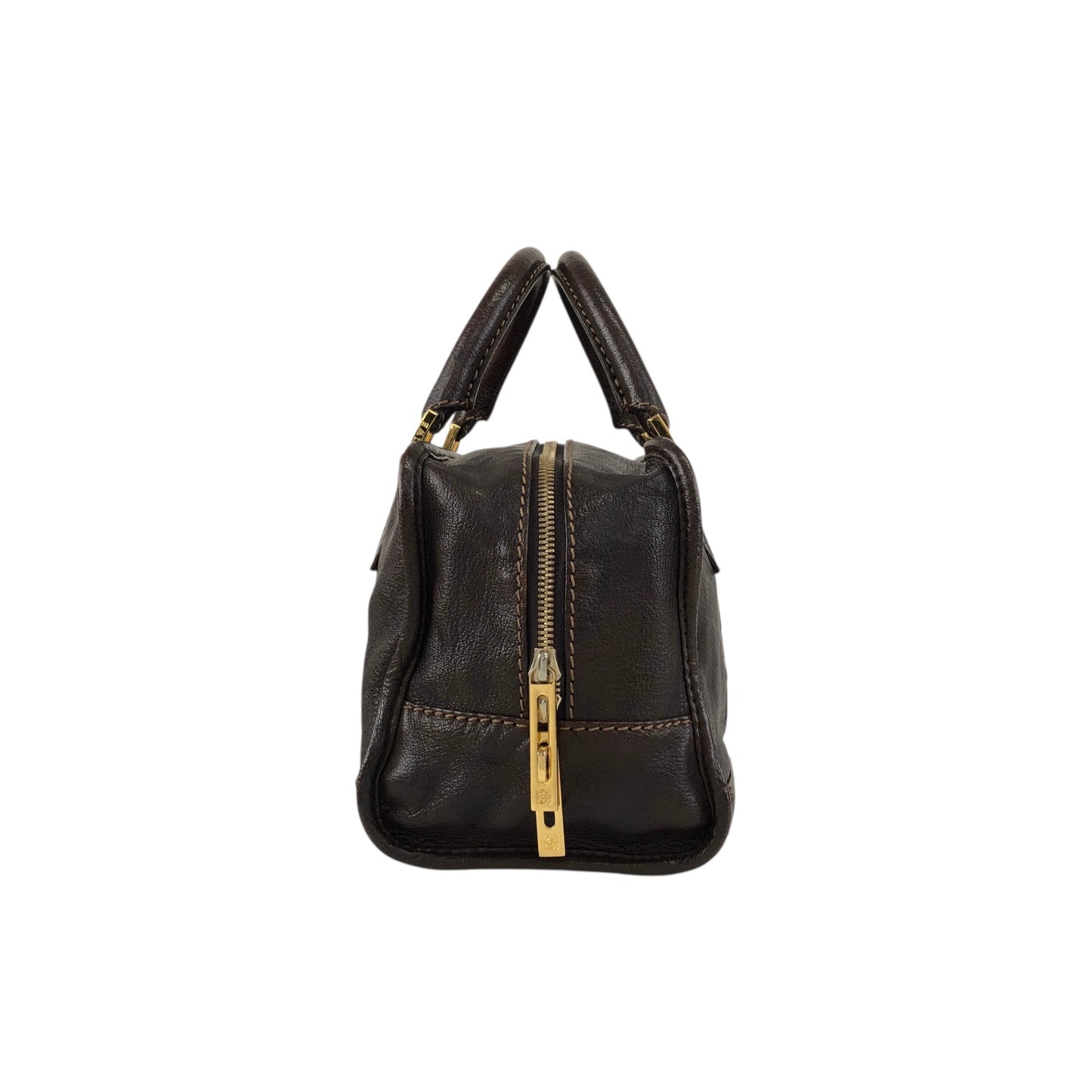 LOEWE Amazona28 Anagram Two-way Small Boston bag Shoulder bag Brown Vintage zey847