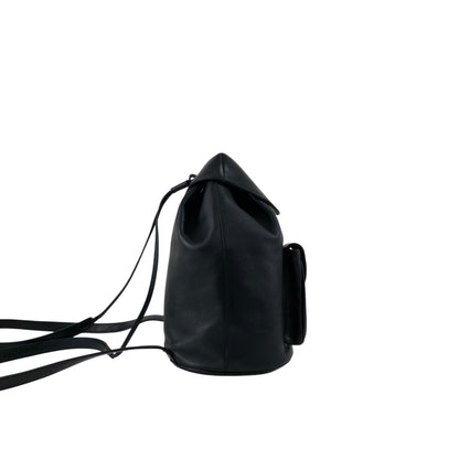 Christian Dior Logo Charm Backpack Black Vintage i8y5w2