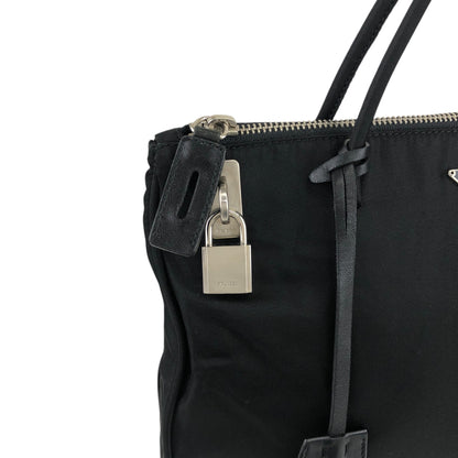 PRADA Tessuto Triangle Logo Black Vintage c2dsi6