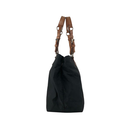 PRADA Triangle Logo Handbag Black Vintage 3gbhv8