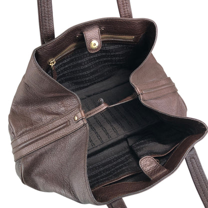 CELINE Blason Embossed Hobobag Shoulder bag Brown Vintage g5bz4k