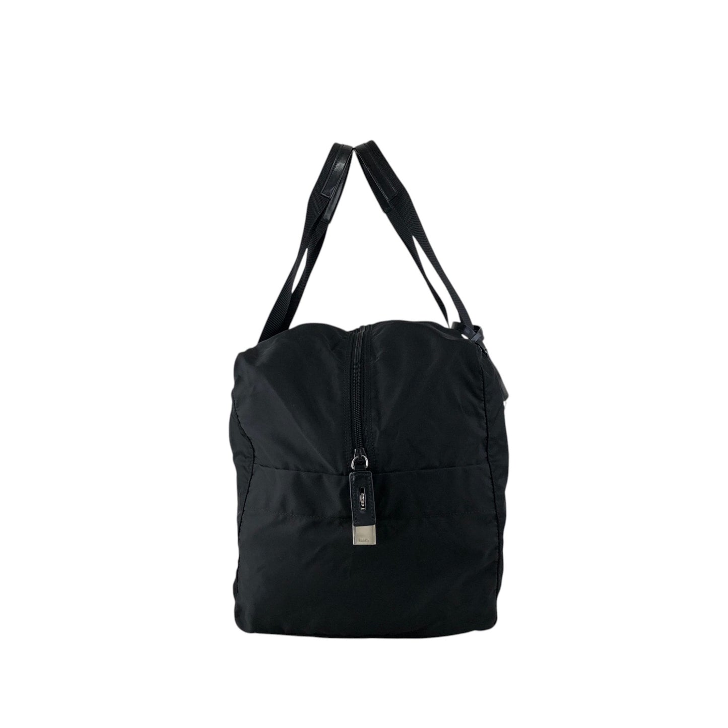 PRADA Tessuto Triangle Logo Boston bag Black Vintage utr82b