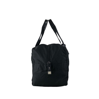 PRADA Tessuto Triangle Logo Boston bag Black Vintage utr82b