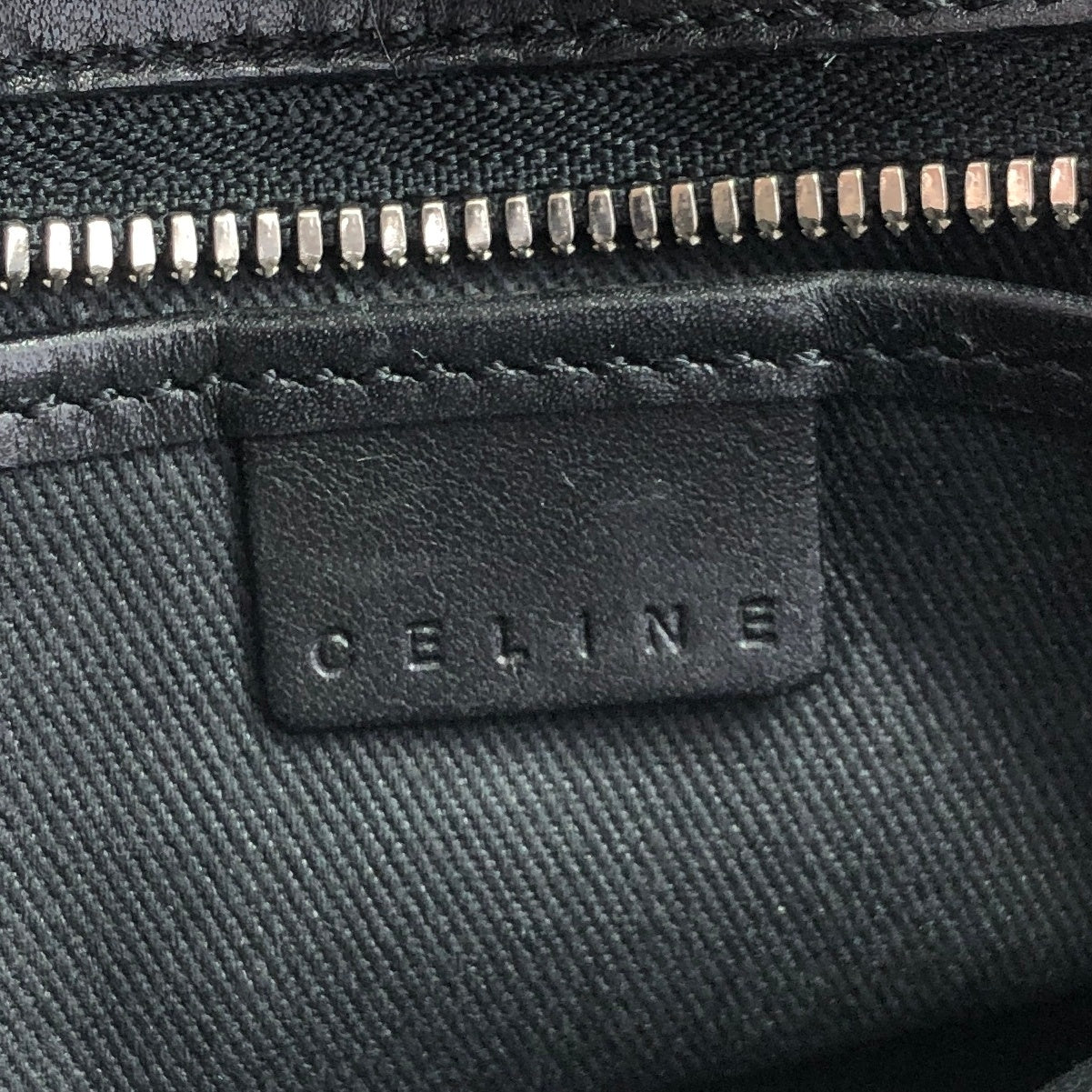 CELINE Macadam Shoulder bag Hobobag Black Vintage ddgif4