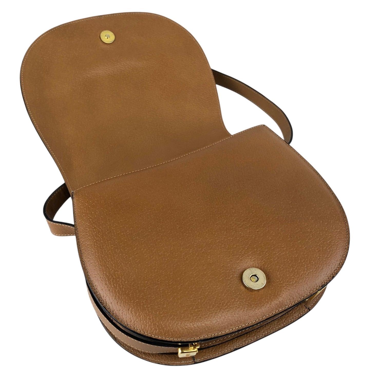 GUCCI Logo Shoulder bag Brown Vintage fmbtc6