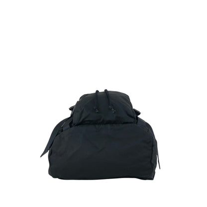 PRADA Tessuto Triangle Logo Front Buckle Backpack Black Vintage 2mkph6