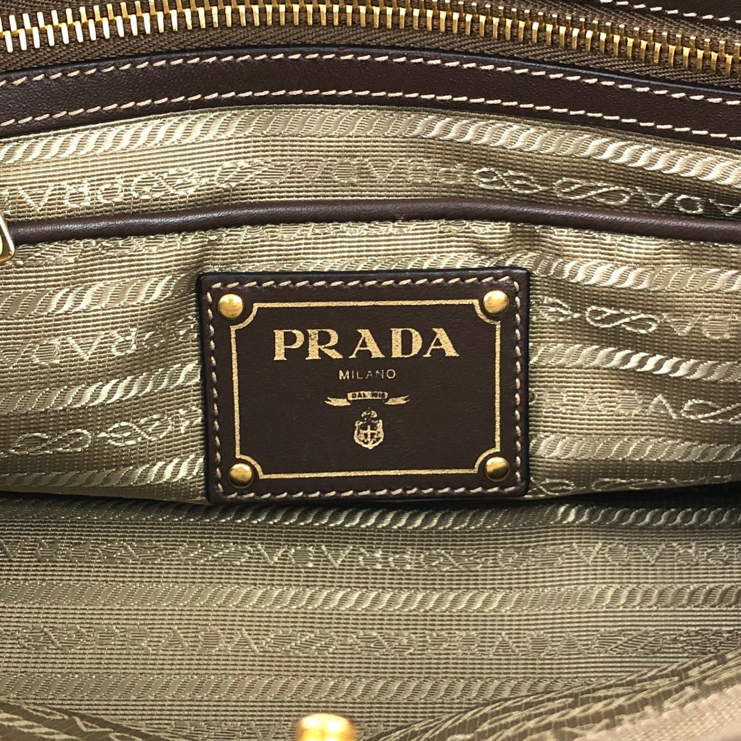 PRADA 標誌手袋 棕色 復古 7avgyx