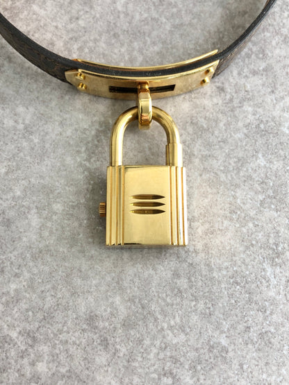 HERMES Watch Brown Vintage ih5tvr