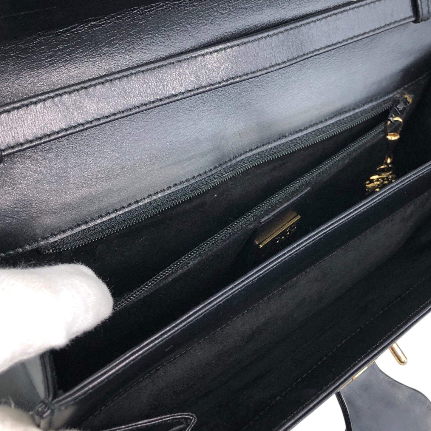 GUCCI GG logo Shoulder bag Black Vintage ugbam2