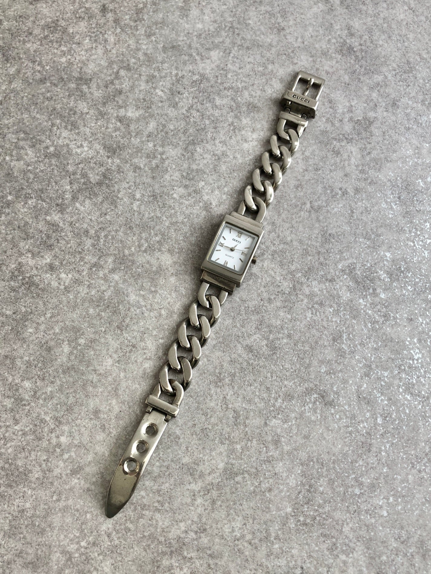 GUCCI Chain Watch Silver Vintage g4ucmw