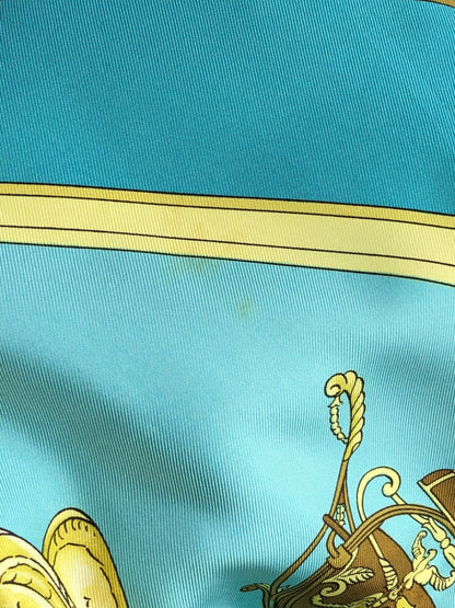 HERMES Scarf Blue springs Vintage htmcv3