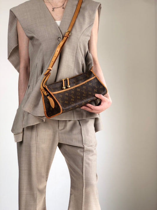 LOUIS VUITTON Monogram Shoulder bag Brown M40009 Vintage ebiiea