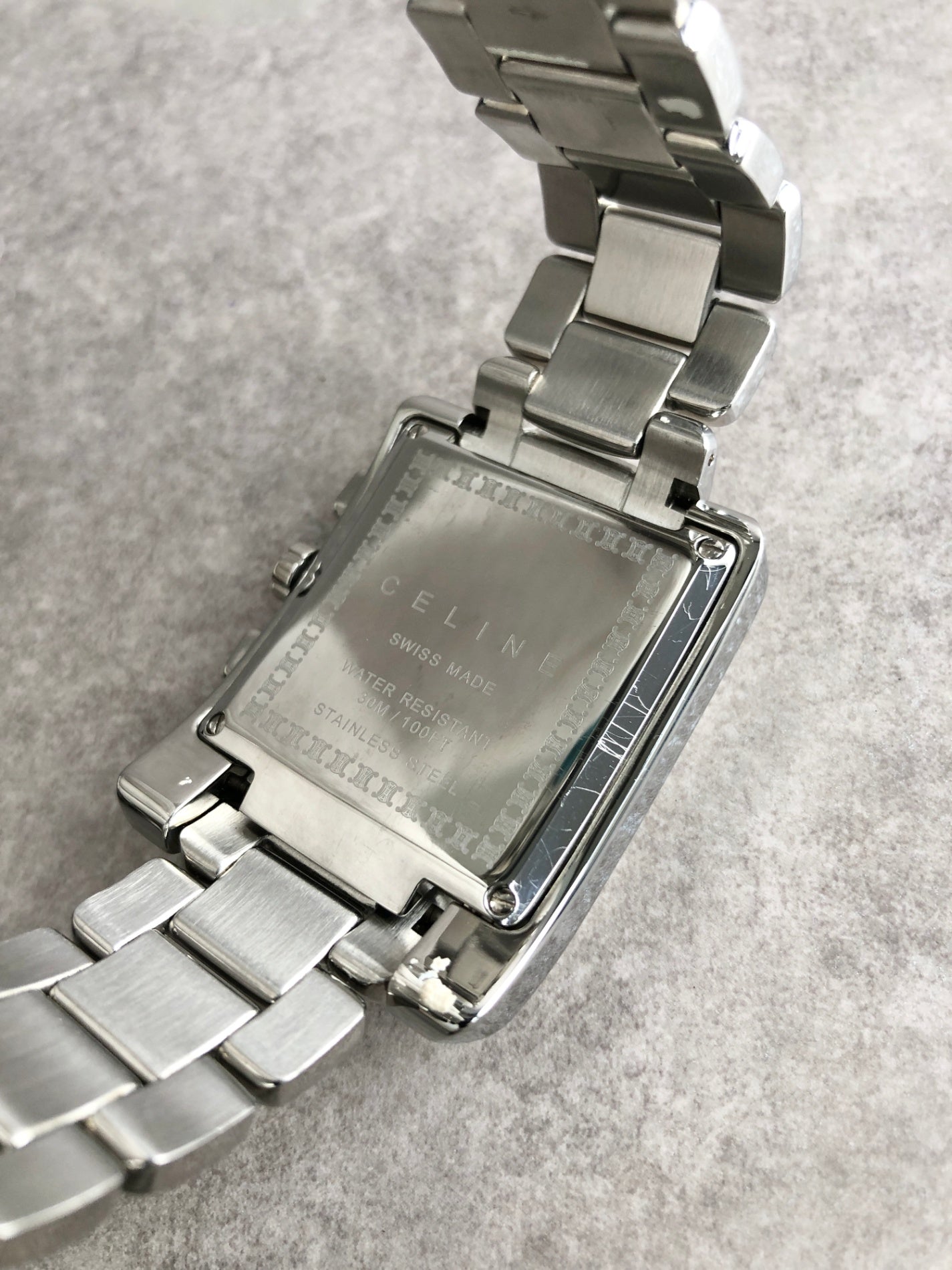 CELINE Logo Watch Silver Vintage hxzjjf