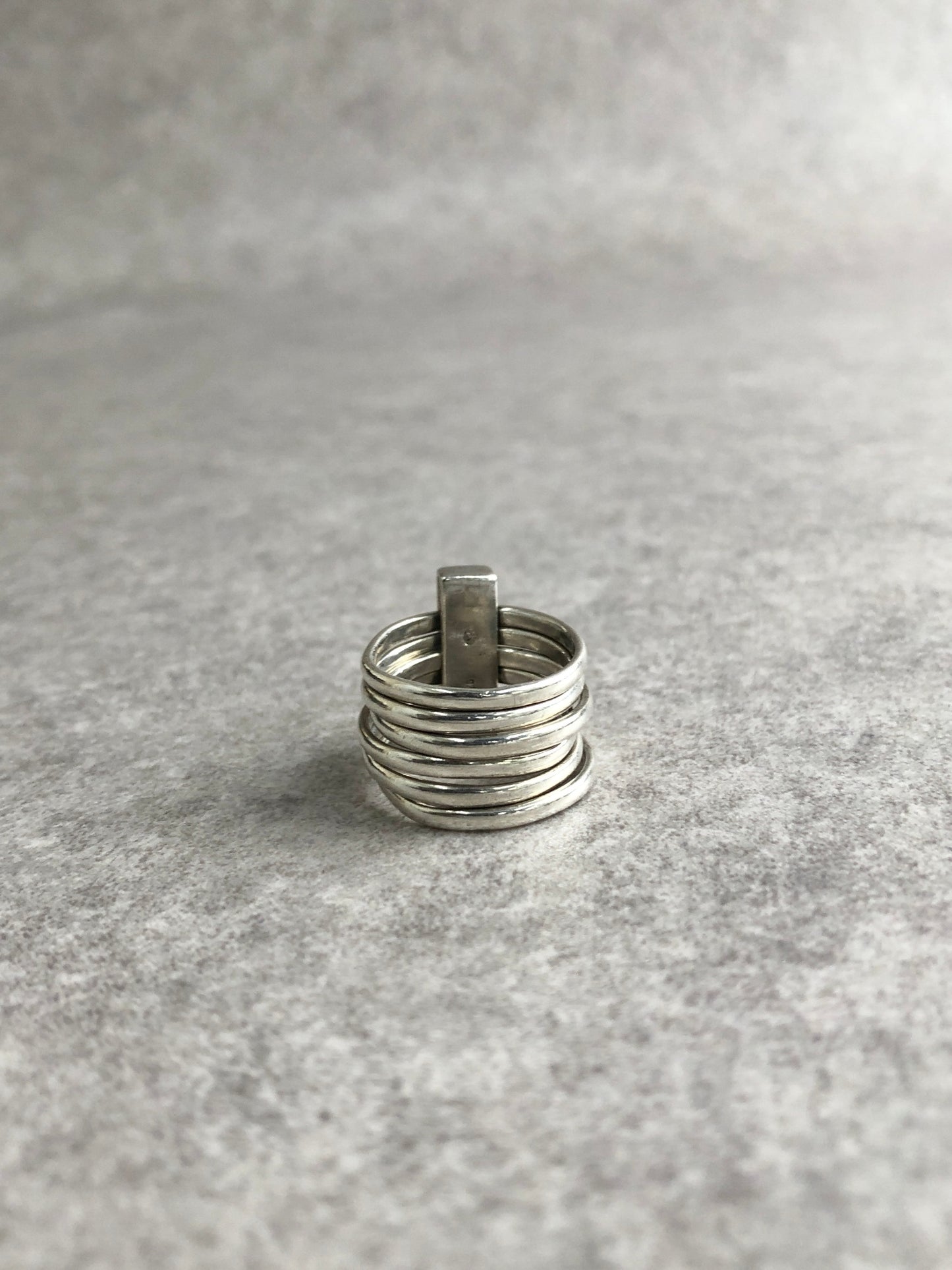 Christian Dior Logo Motif  Ring Silver Vintage cz33i5