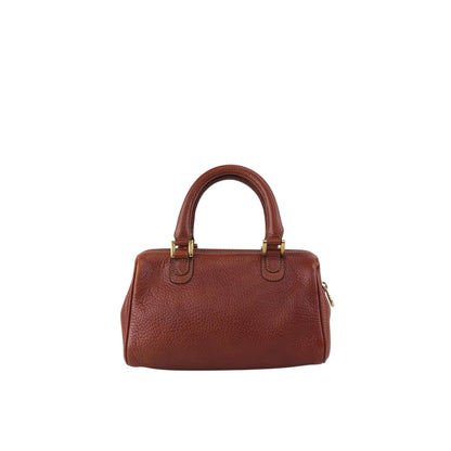 FENDI FF Logo Two-way Small Boston bag Shoulder bag Brown Vintage b23egd