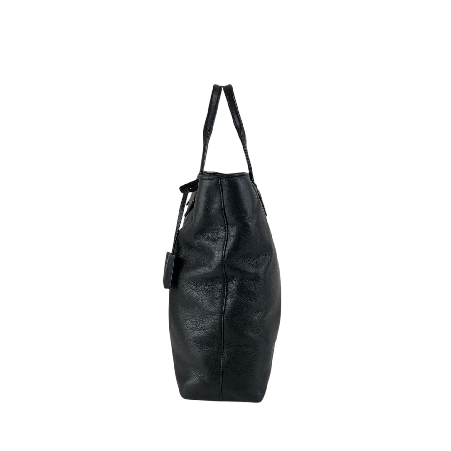 LOEWE Logo Embossed Two-way Handbag Shoulder bag Black Vintage m3sbja